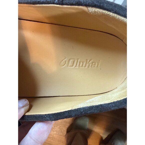 Olukai Men\'s Ka\'a Loafer US 10 / EUR 43 Leather Dark Brown Slip-On Shoes New‎ main image 4